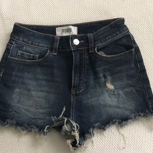 Denim cutoffs